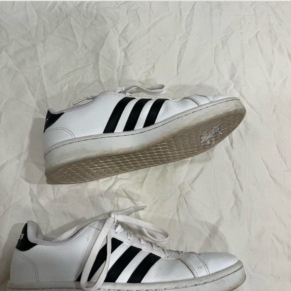 Adidas Classic White and Black Trainers